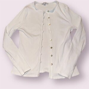 💖 Mix & Match: 4 for $25! 💖 

White Button-Up Ribbed Cardigan